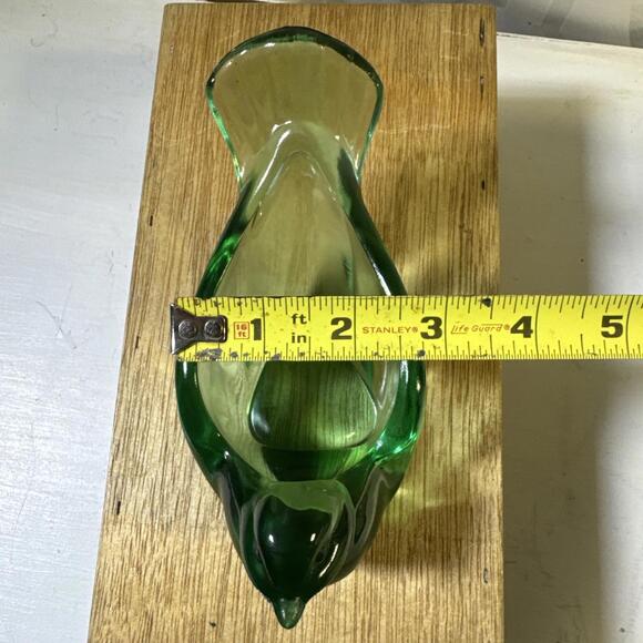 Vintage Fenton Art Glass Sea Mist Green Open Bird Votive Candle Holder Dish - Picture 12 of 12